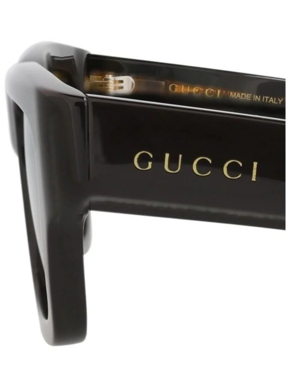 New Gucci Mens Square/Rectangle Brown Havana Green Fashion Designer Sunglasses